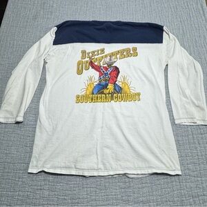 Vintage Y2K XL Dixie Outfitters‎ Southern Cowboy T-Shirt Long Wide Sleeve